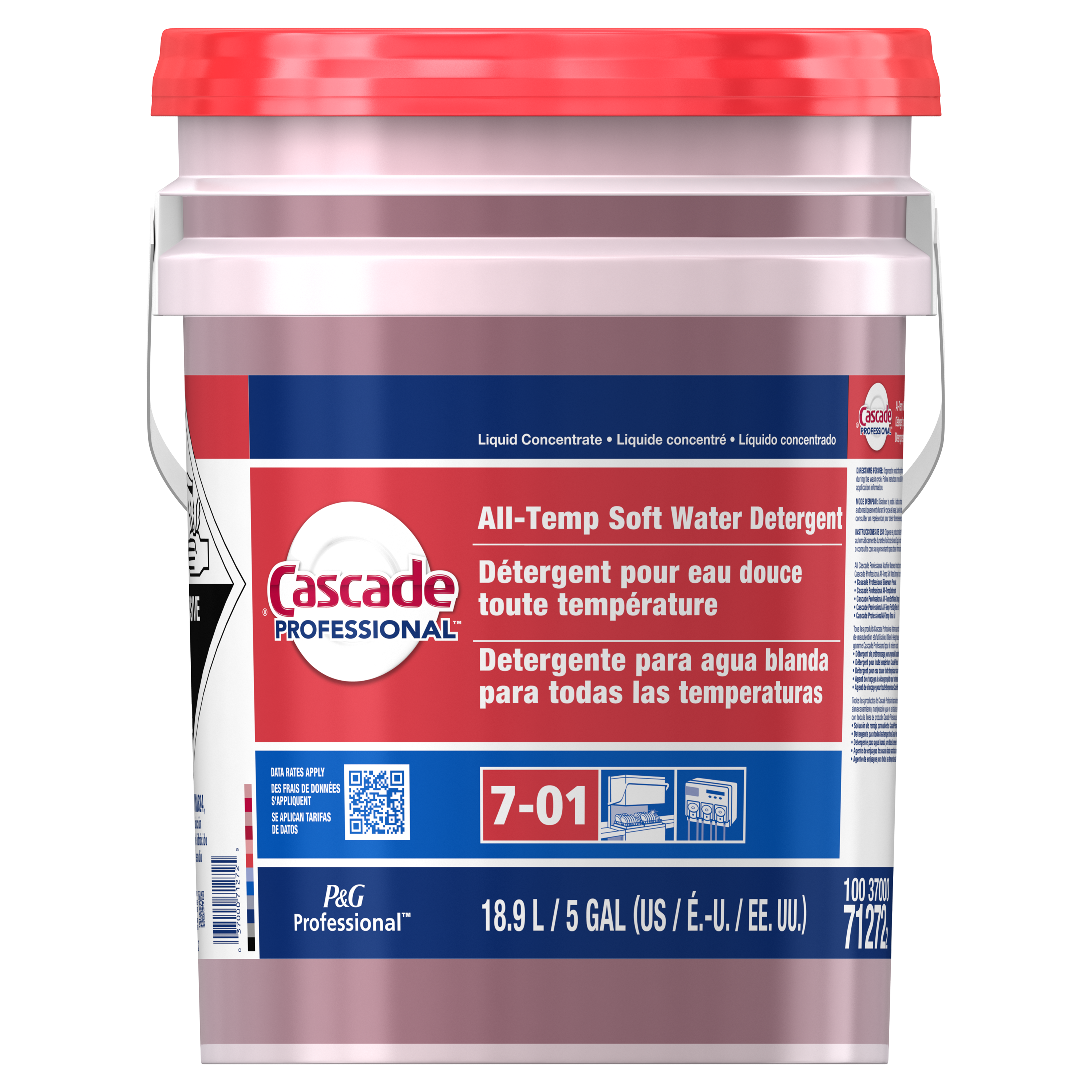 CASCADE PRO SOFT WATER DETERGENT 5GL PL CL